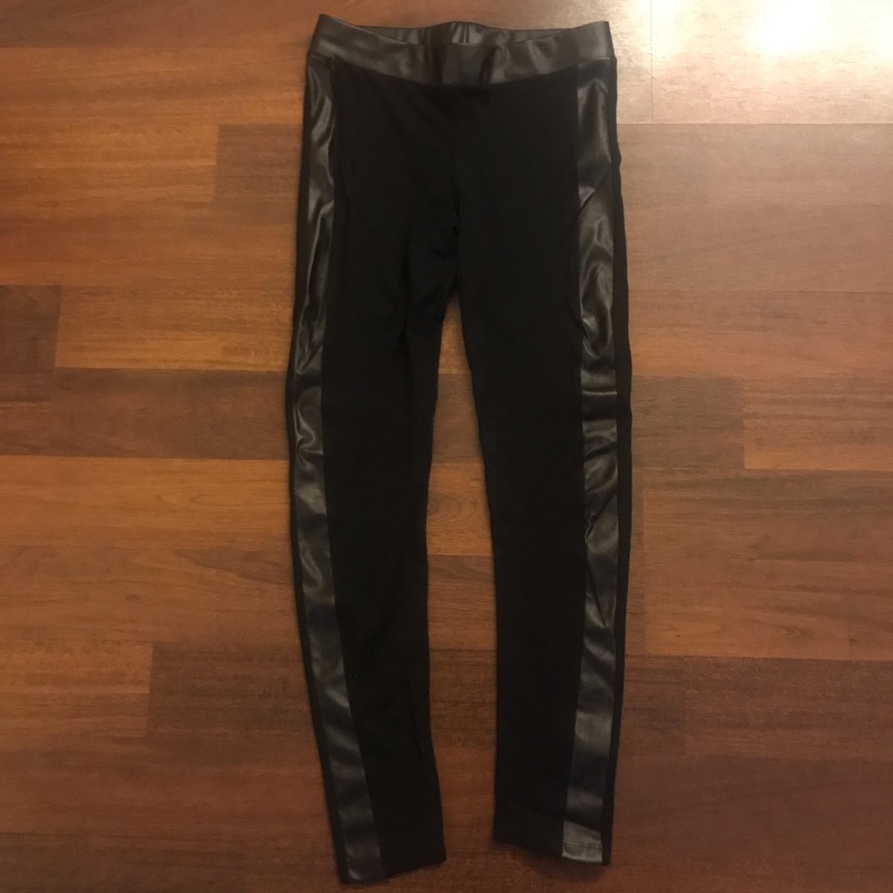 Leather lined leggings